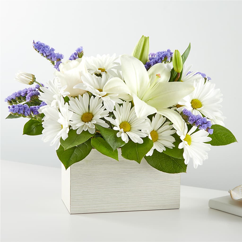 Beyond Blue Box Bouquet – TALLEY'S FLOWER SHOP, King NC