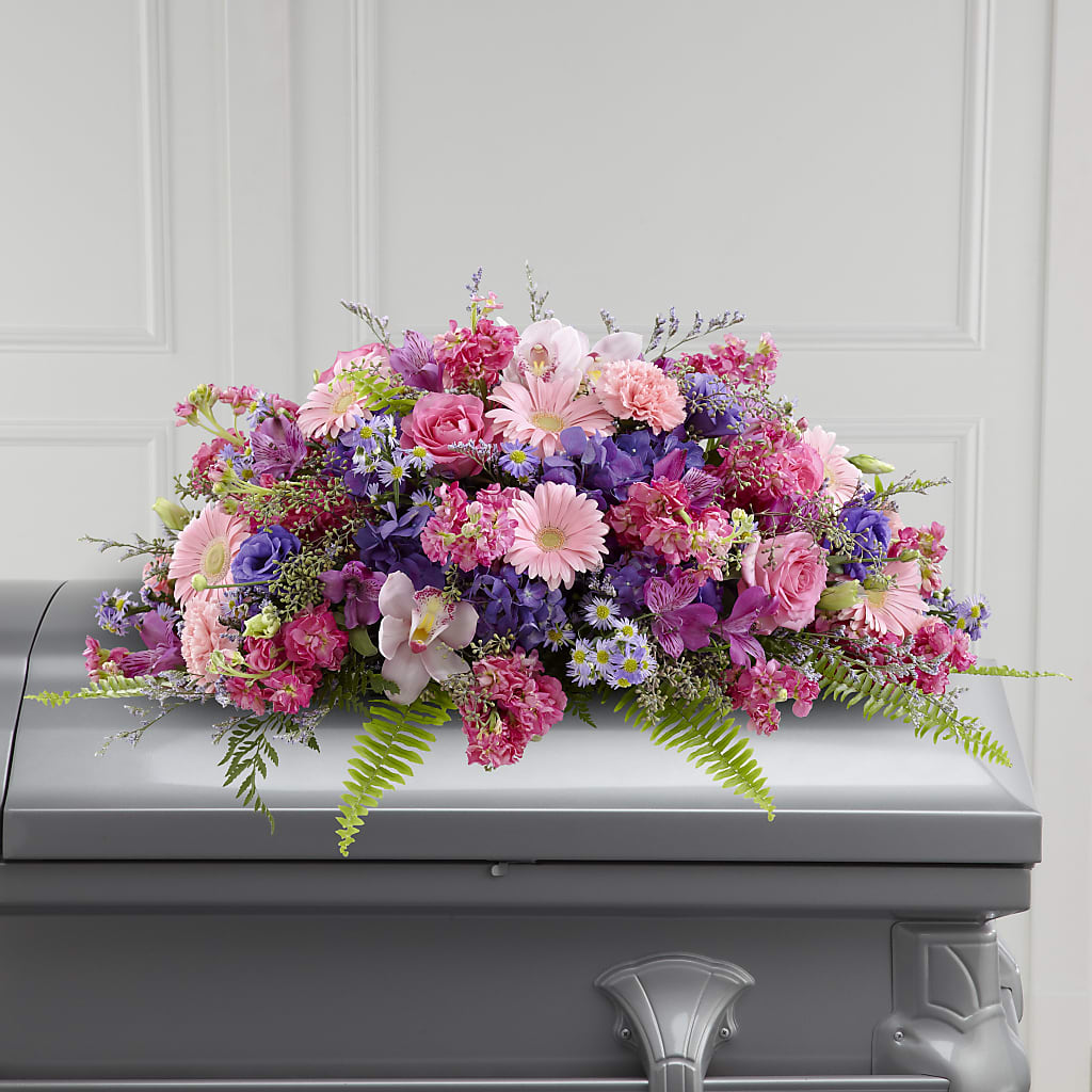 Glorious Garden Casket Spray – TALLEY'S FLOWER SHOP, King NC