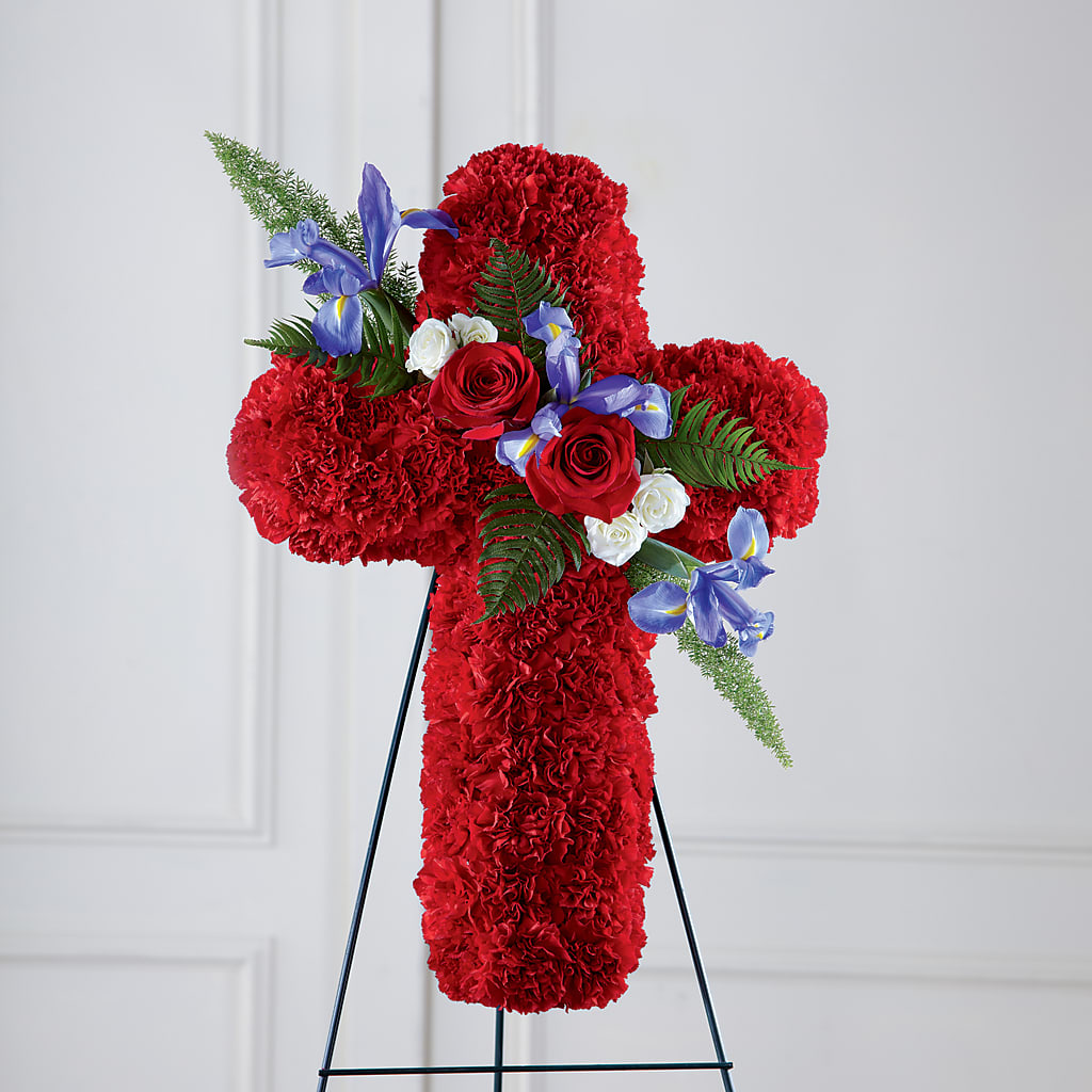 Faithful Hero Floral Cross – TALLEY'S FLOWER SHOP, King NC