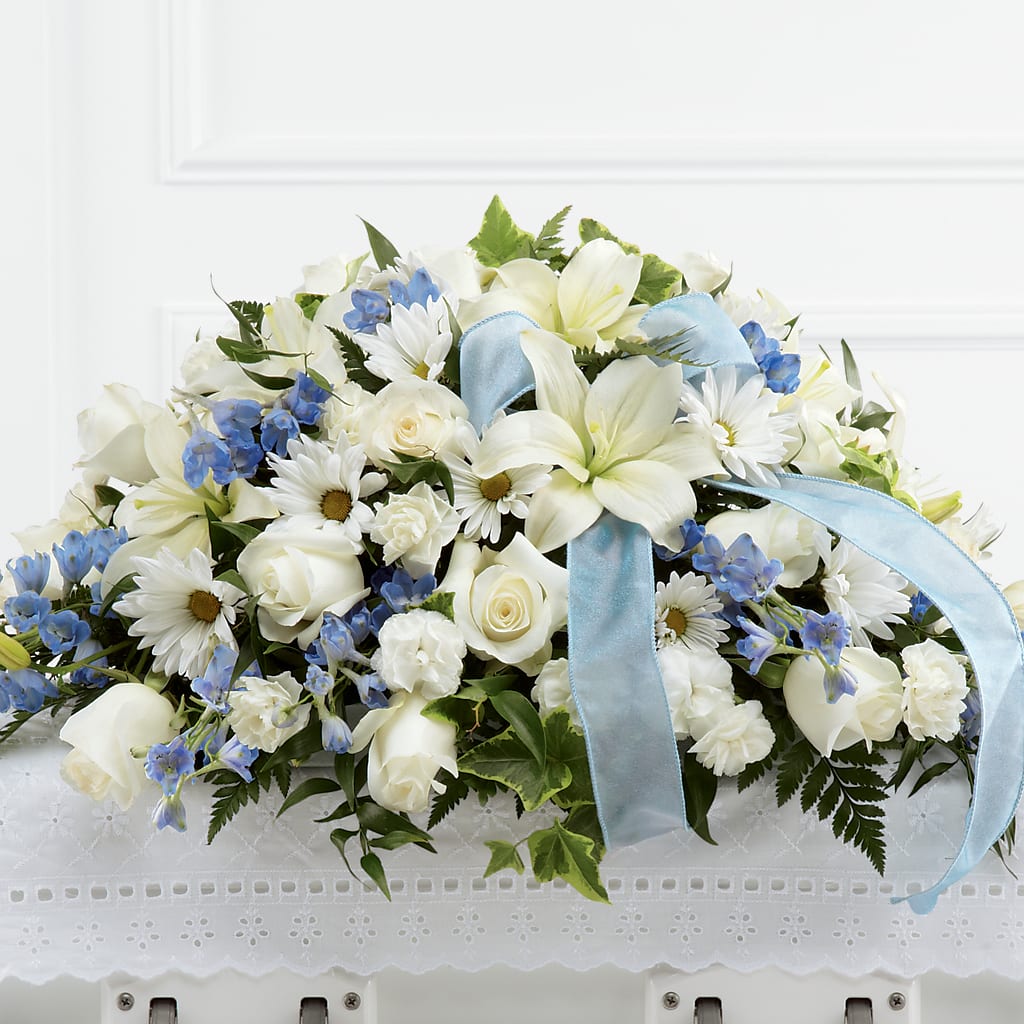 Tender Treasure Casket Spray – TALLEY'S FLOWER SHOP, King NC