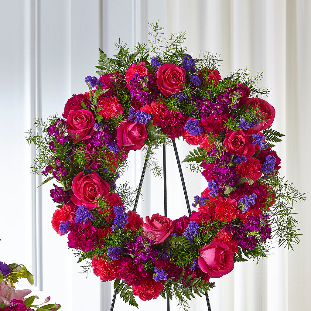 Calming Colors Wreath – TALLEY'S FLOWER SHOP, King NC