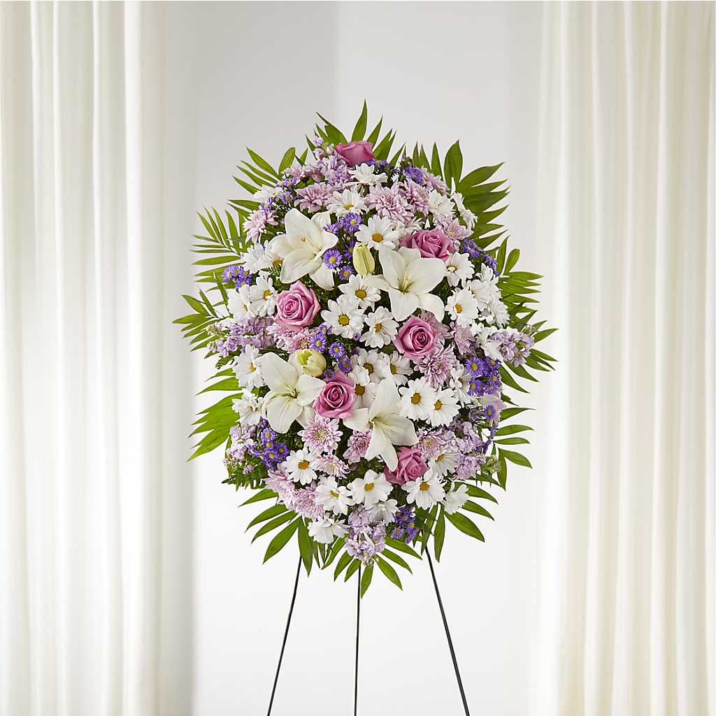 Surrounded by Love Standing Spray – TALLEY'S FLOWER SHOP, King NC