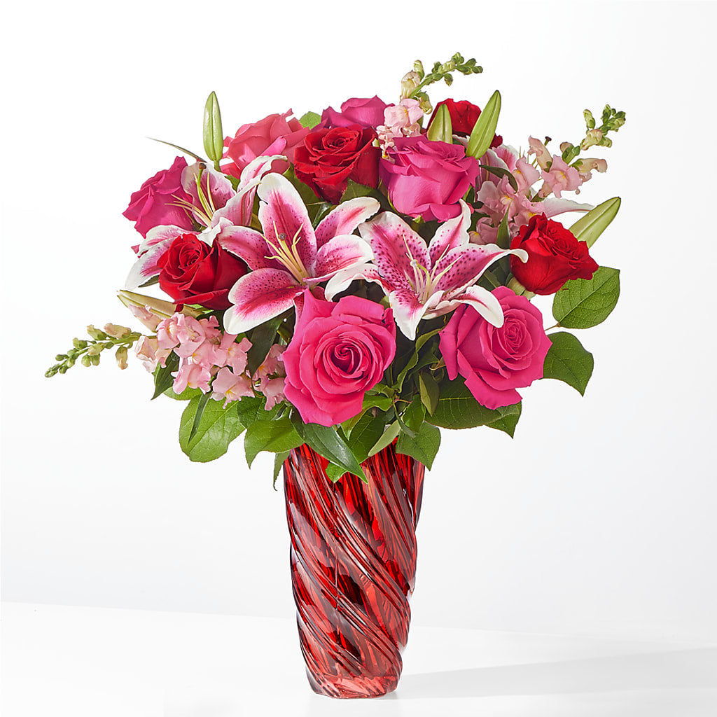 Always You Bouquet with Luxe Swirl Vase – TALLEY'S FLOWER SHOP, King NC