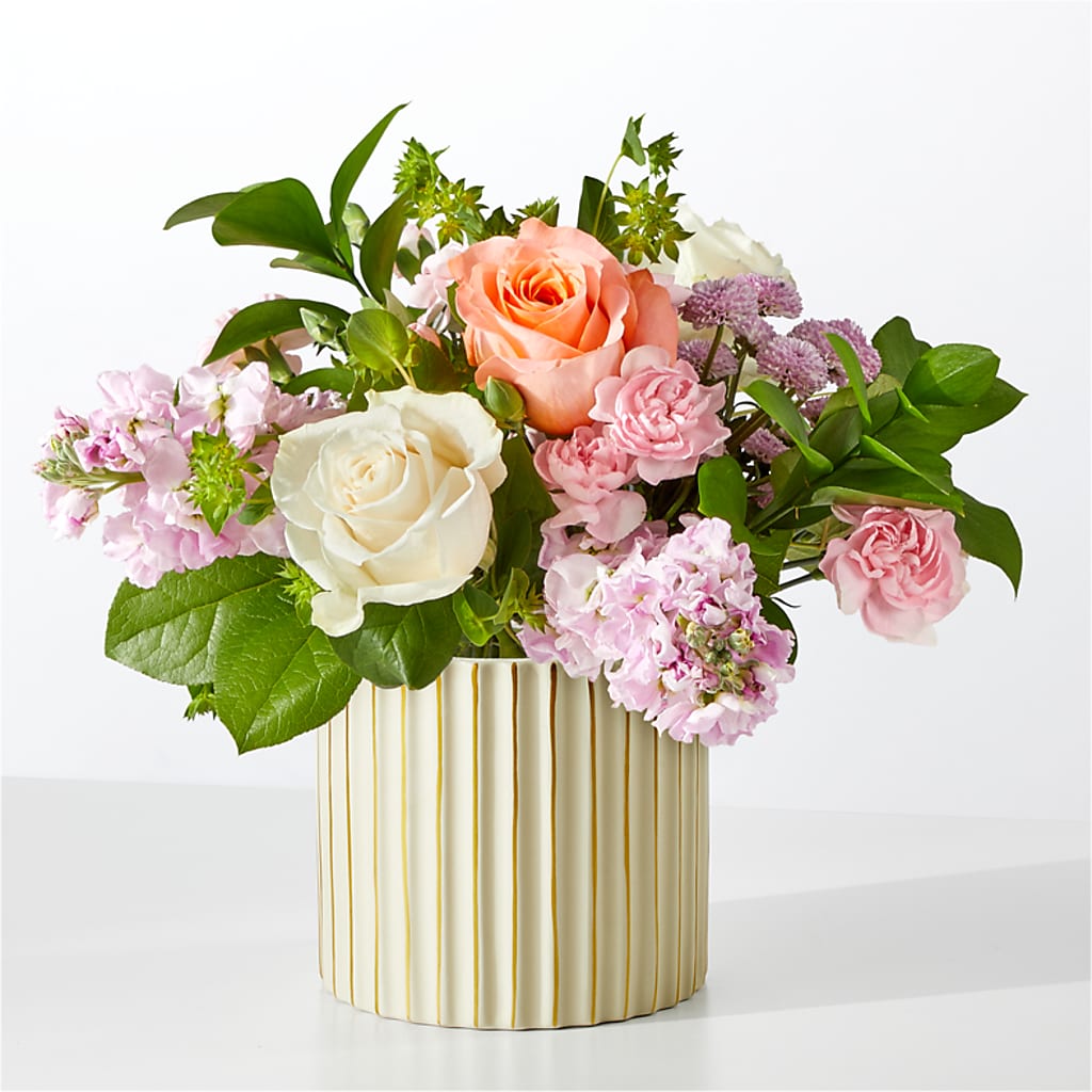 French Market Bouquet with Ivory Vase – TALLEY'S FLOWER SHOP, King NC