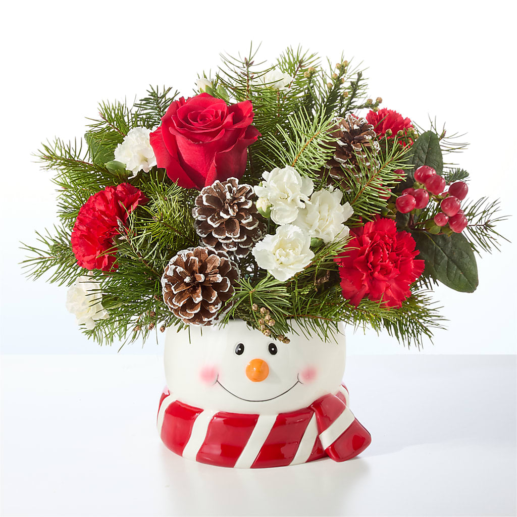 Jolly Snowman Bouquet – TALLEY'S FLOWER SHOP, King NC
