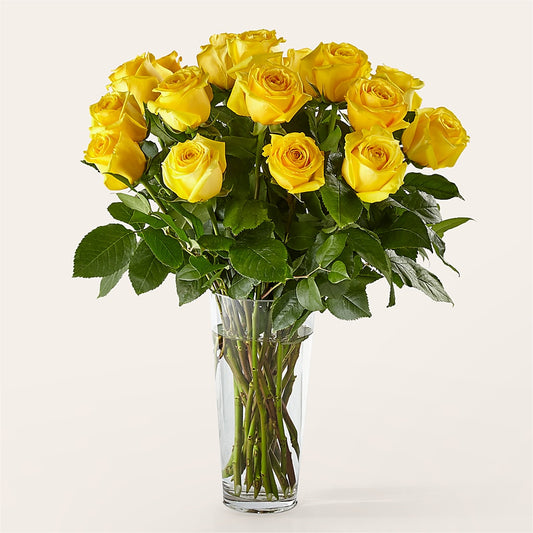 Long Stem Yellow Rose Bouquet – TALLEY'S FLOWER SHOP, King NC