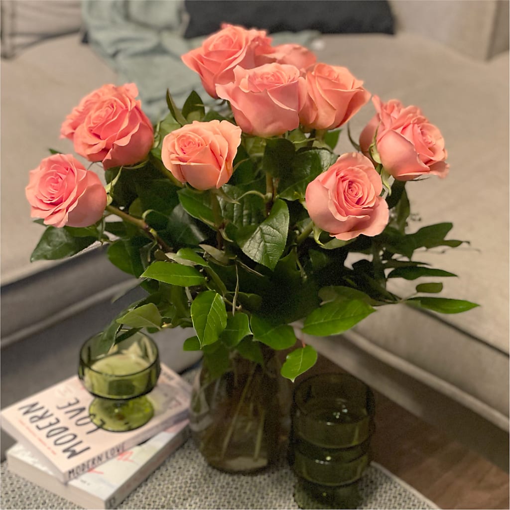 Long Stem Pink Rose Bouquet – TALLEY'S FLOWER SHOP, King NC