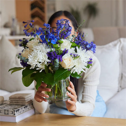 Cerulean Waves Bouquet – TALLEY'S FLOWER SHOP, King NC