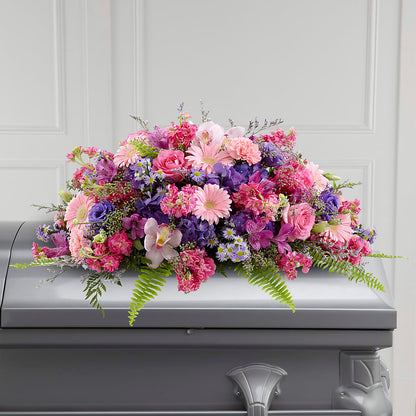 Glorious Garden Casket Spray – TALLEY'S FLOWER SHOP, King NC