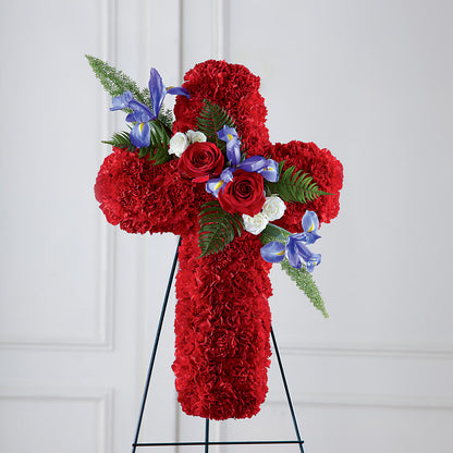 Faithful Hero Floral Cross – TALLEY'S FLOWER SHOP, King NC
