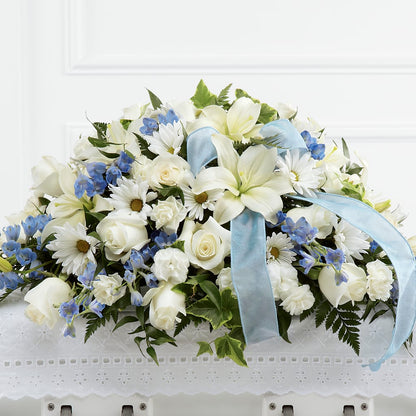 Tender Treasure Casket Spray – TALLEY'S FLOWER SHOP, King NC