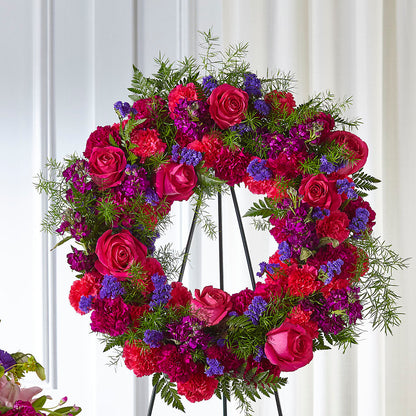 Calming Colors Wreath – TALLEY'S FLOWER SHOP, King NC