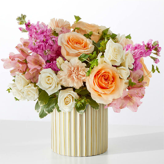 Paradise Bouquet with Ivory Vase – TALLEY'S FLOWER SHOP, King NC