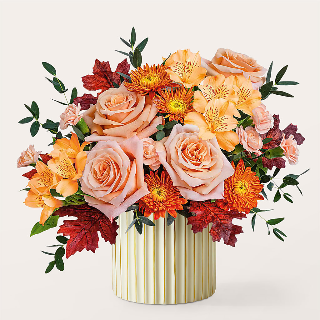 Spiced Latte Bouquet with Ivory Vase – TALLEY'S FLOWER SHOP, King NC