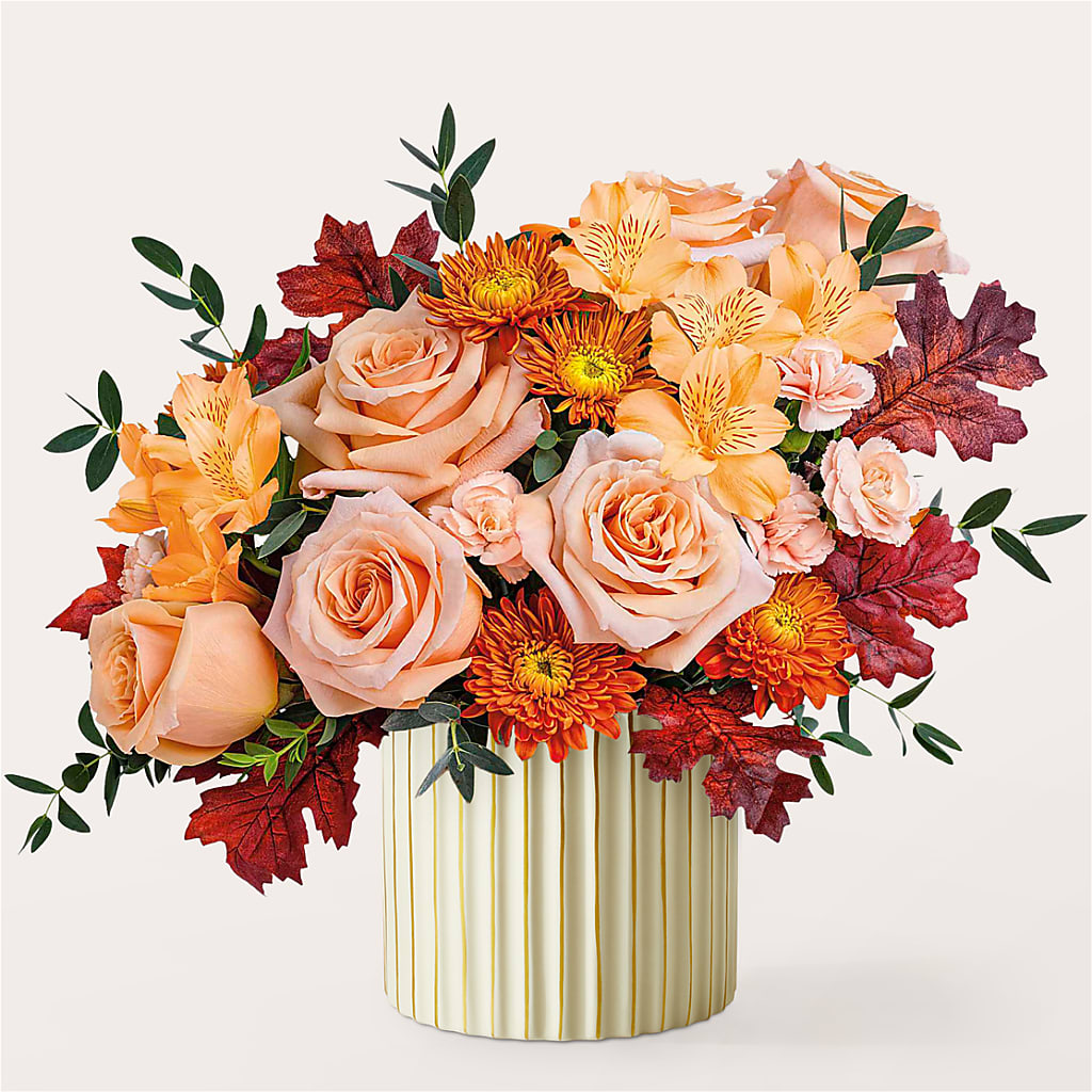 Spiced Latte Bouquet with Ivory Vase – TALLEY'S FLOWER SHOP, King NC
