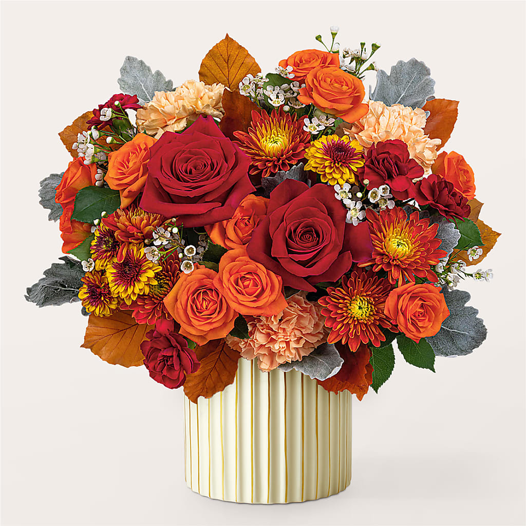 Merlot Bouquet with Ivory Vase – TALLEY'S FLOWER SHOP, King NC