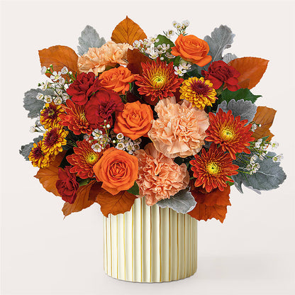 Merlot Bouquet with Ivory Vase – TALLEY'S FLOWER SHOP, King NC