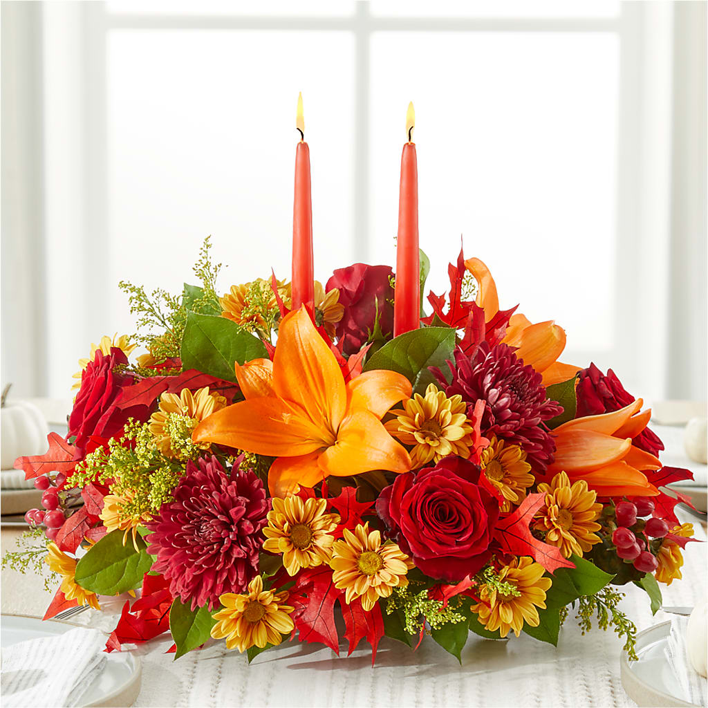 Autumn's Embrace Centerpiece – TALLEY'S FLOWER SHOP, King NC