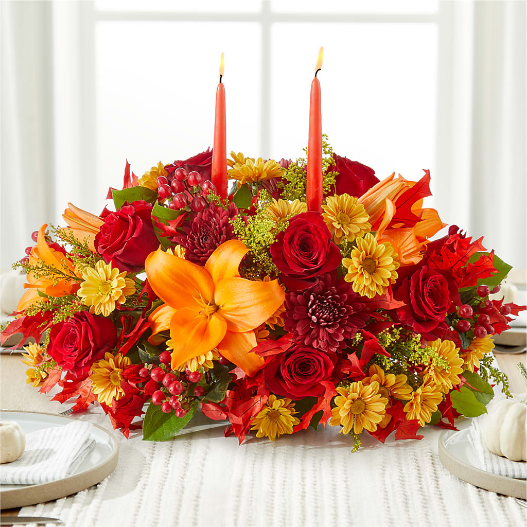 Autumn's Embrace Centerpiece – TALLEY'S FLOWER SHOP, King NC